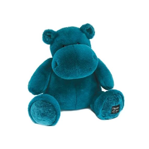Peluche Hippo bleu canard (40 cm)