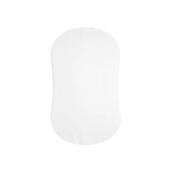 Drap housse en coton blanc pour berceau BassiNest