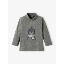 Sous-pull rayé bébé petit marin gris chiné