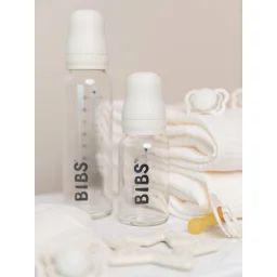 Biberon en verre 225 ml BIBS blanc