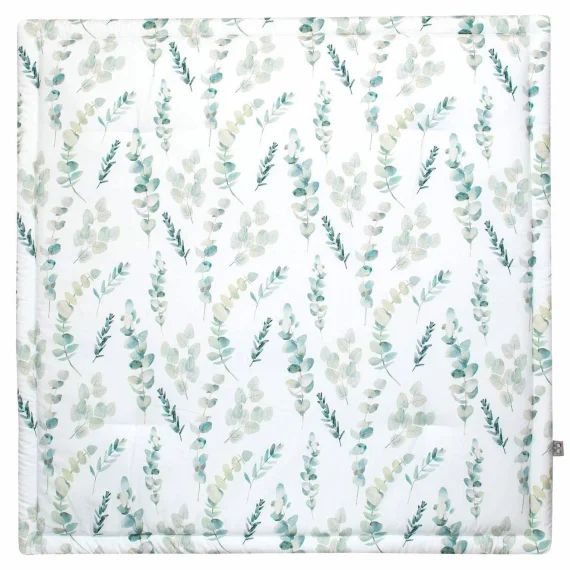 Tapis De Parc Tapis D&rsquo;éveil Réversible Eucalyptus Blanc Imprimé Eucalyptus