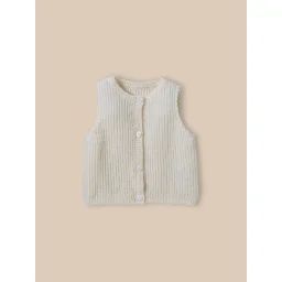 Gilet Sans Manches Laine Et Mohair Ecru