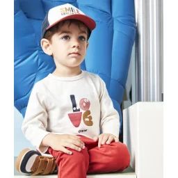 T-shirt bébé garçon en coton écru message love crew –  – Soldes