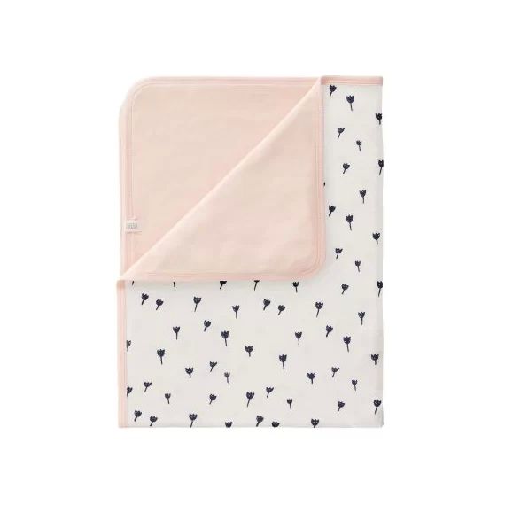 Couverture bébé Tulipe bleu indigo (80 x 100 cm)