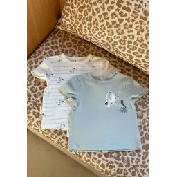 Lot De 2 T-shirts Bébé Manches Courtes Kimi Ecru