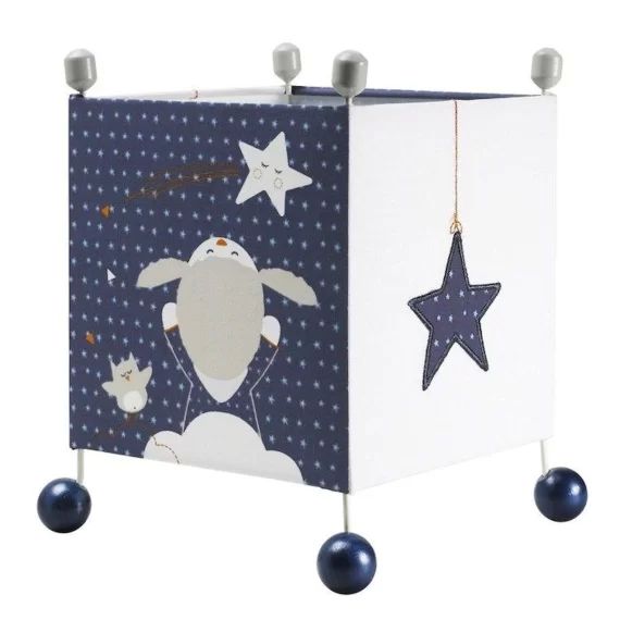 Luminaire Enfant À Poser En Tissu Bleu Bleu