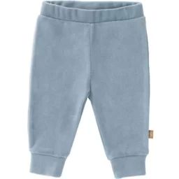 Pantalon de pyjama en velours bio Blue fog (3-6 mois : 60 à 67 cm)