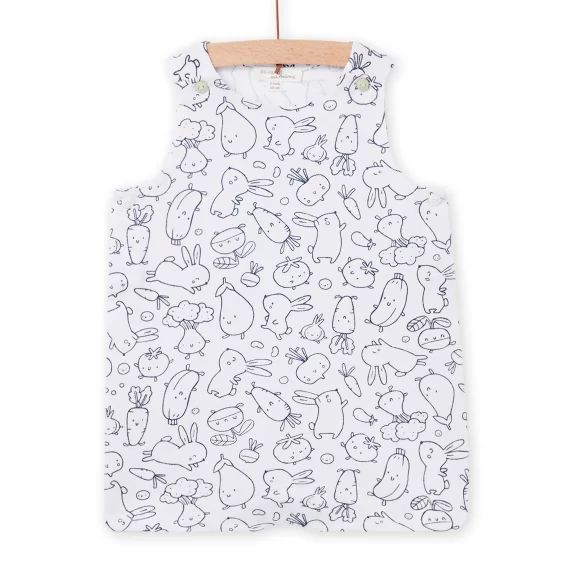 Salopette À Imprimé Fantaisie Blanc Naissance Garçon