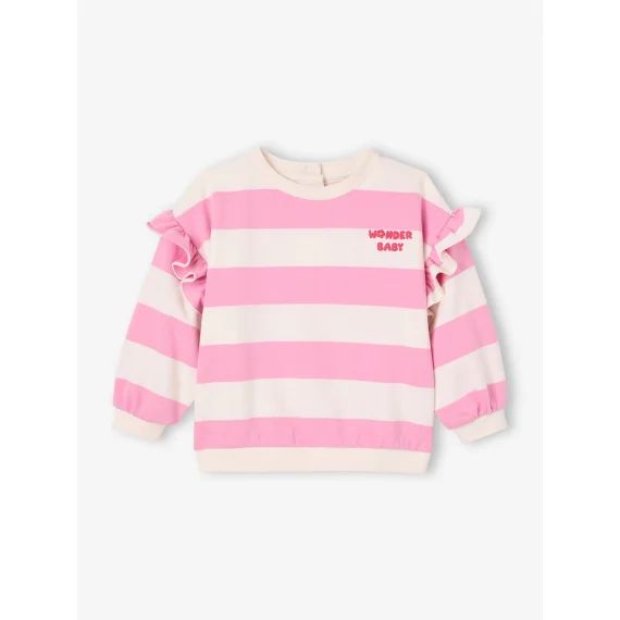 Sweat-shirt bébé fille rose bonbon