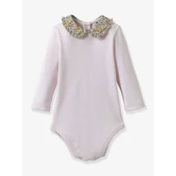Body col en tissu Liberty bébé – coton bio CYRILLUS jaune