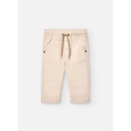 Pantalon En Toile Gabardine Beige