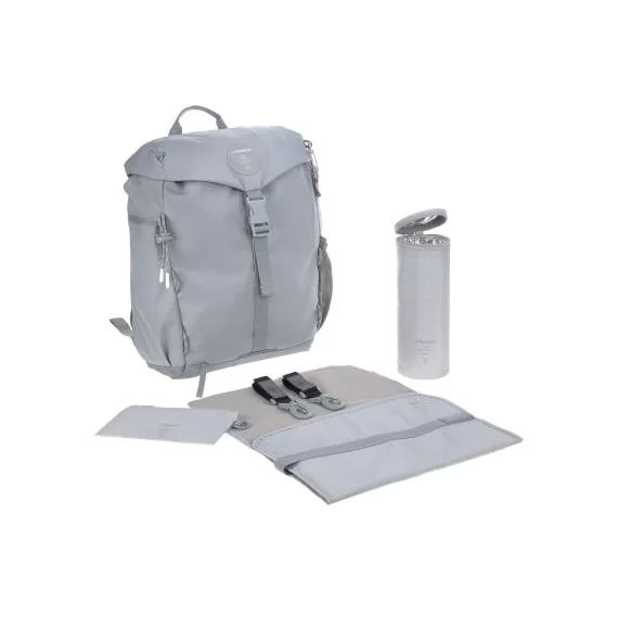 Sac à dos à langer en polyester recyclé gris Outdoor Green Label