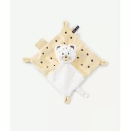 Doudou tigre blanc et jaune tout doux avec tâches noires –  – Soldes