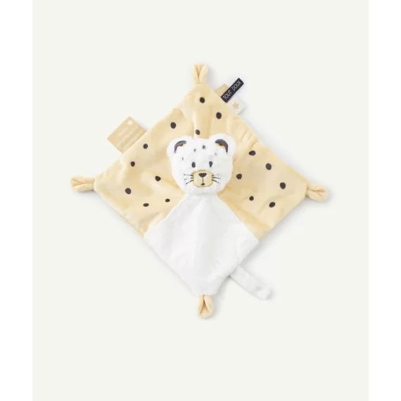 Doudou tigre blanc et jaune tout doux avec tâches noires –  – Soldes
