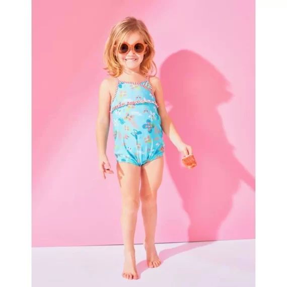 Maillot 1 Pce Double Protectio Bleu