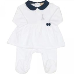 Pyjama robe en velours blanc Sophie la girafe (3 mois)