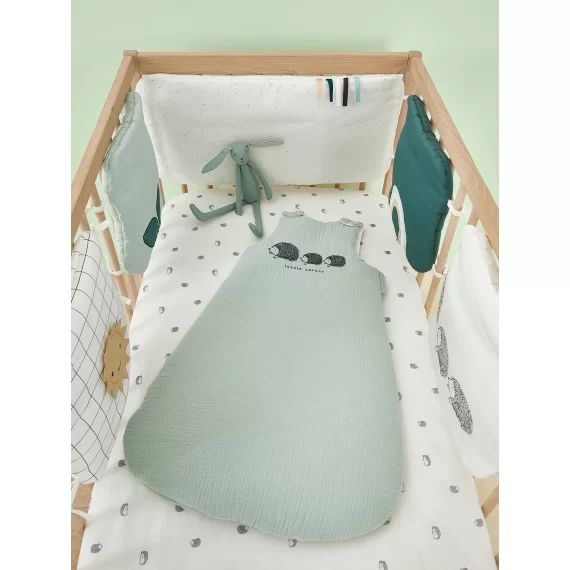 Tour de lit / tour de parc modulable Bio Collection LOVELY NATURE ivoire / multicolore