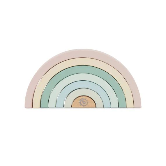 Arc-en-ciel En Bois À Empiler Rose