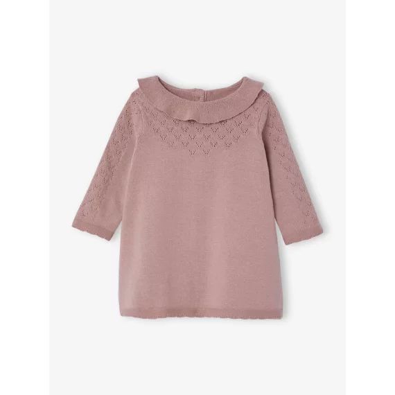Robe en maille fantaisie bébé violet