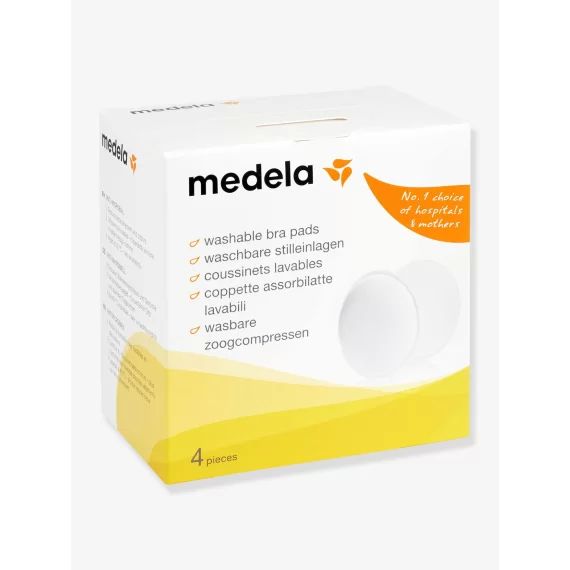 Boîte de 4 coussinets d’allaitement lavables Safe&Dry MEDELA blanc