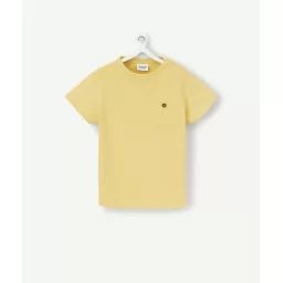 T-shirt bébé garçon moutarde en coton bio avec poche –  – Soldes