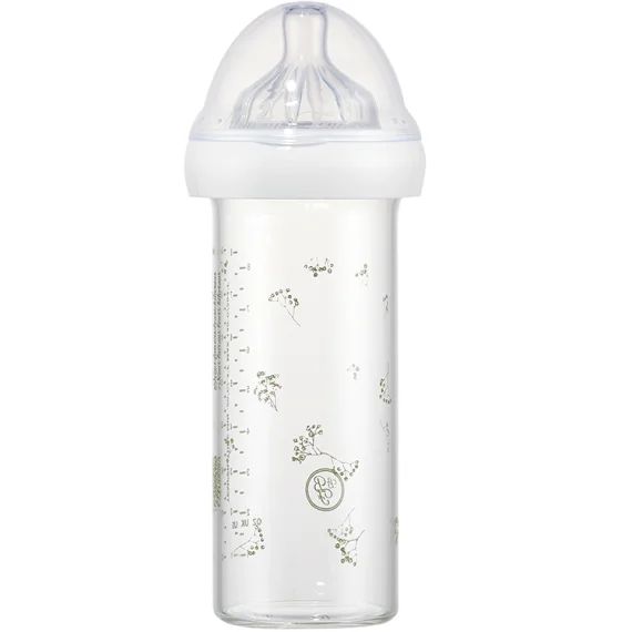 Biberon verre anti colique Gypsophile vert (240 ml)