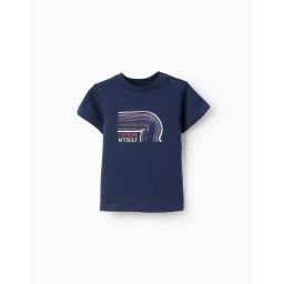 T-shirt À Manches Courtes Bleu Foncé