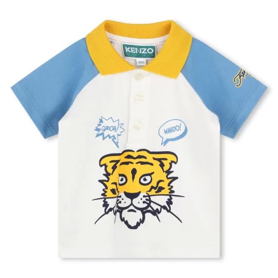 POLO MANCHES COURTES Garçon Blanc
