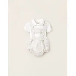 Body + Combi-short Avec Bretelles Amovibles Blanc
