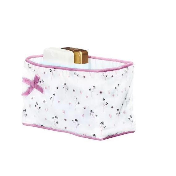 Paniere tissu en coton blanc blanc