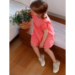 Robe en gaze de coton bébé corail