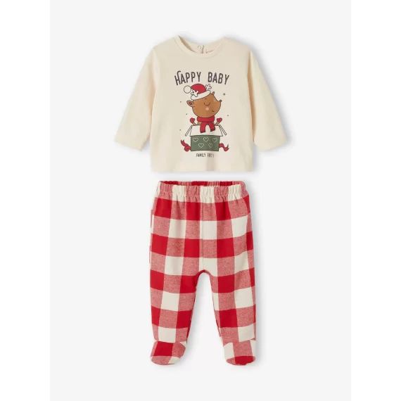 Pyjama bébé spécial Noël capsule famille écru