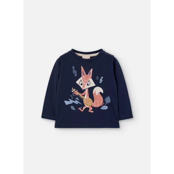 T-shirt Tricot Basic Bleu