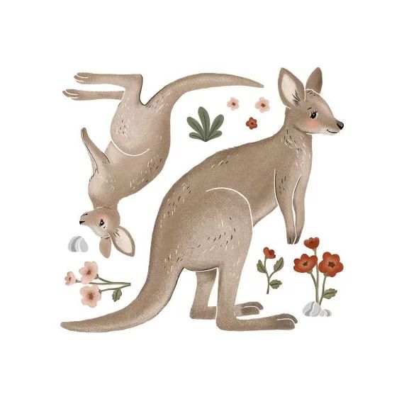 Stickers muraux Kangourou Lilydale (65 x 61 cm)