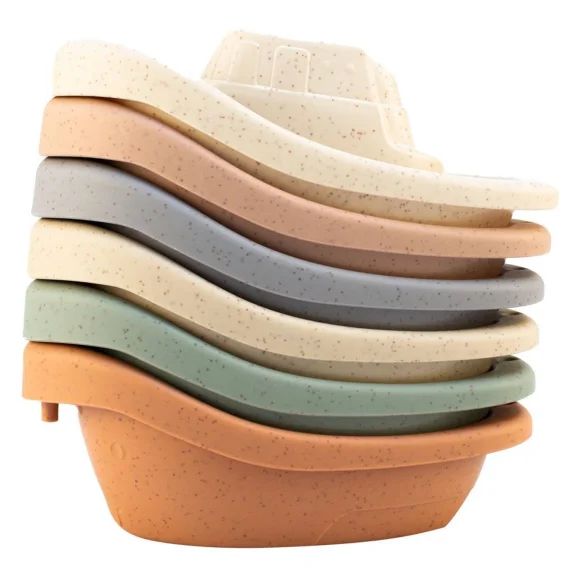 Jouet De Bain – Set De 6 Bateaux En Paille De Blé Bateaux, Pastel