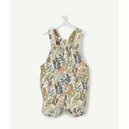 La salopette imprimé tropical en coton –  – Soldes