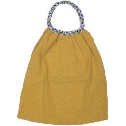Bavoir passe-tête jaune Baby pop