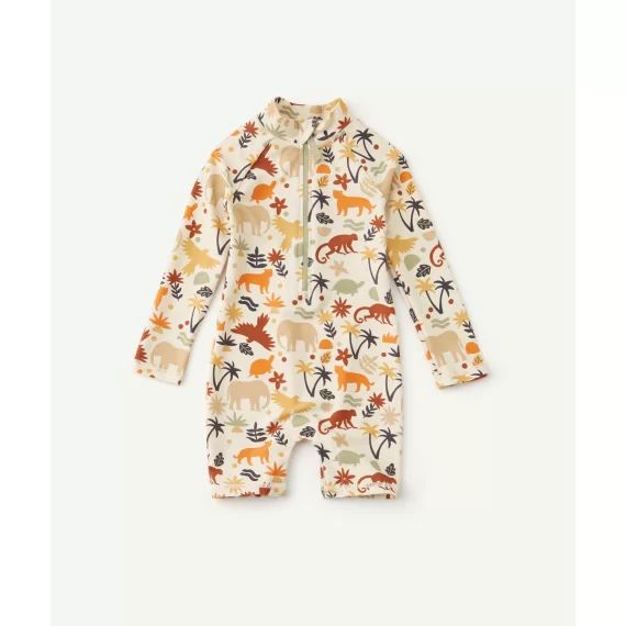 Combinaison anti-uv bébé garçon imprimée animalier