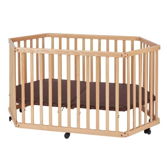 Parc Bébé Pliable Bois Naturel