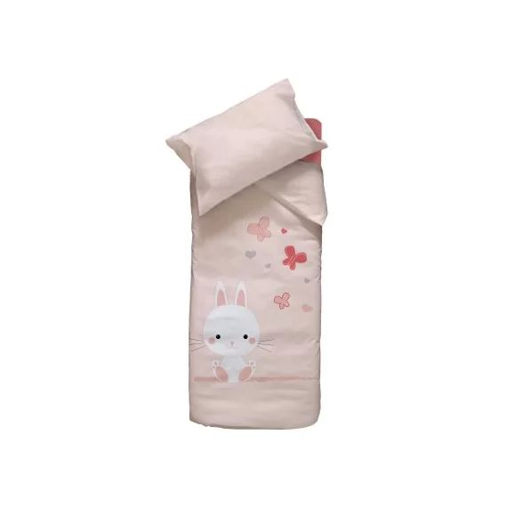 Housse de couette + taie d&rsquo;oreiller Lapinou (100 x 140 cm)