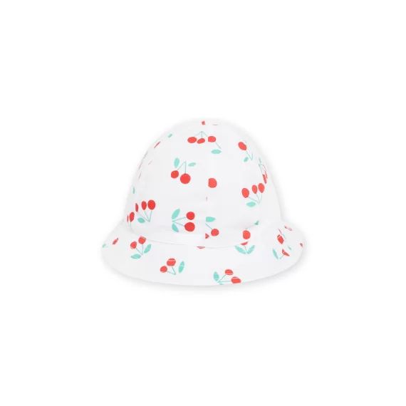 Chapeau Réversible Bébé Fille – Blanc