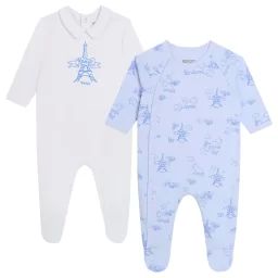 Pyjamas à imprimés tour Eiffel UNISEXE Bleu