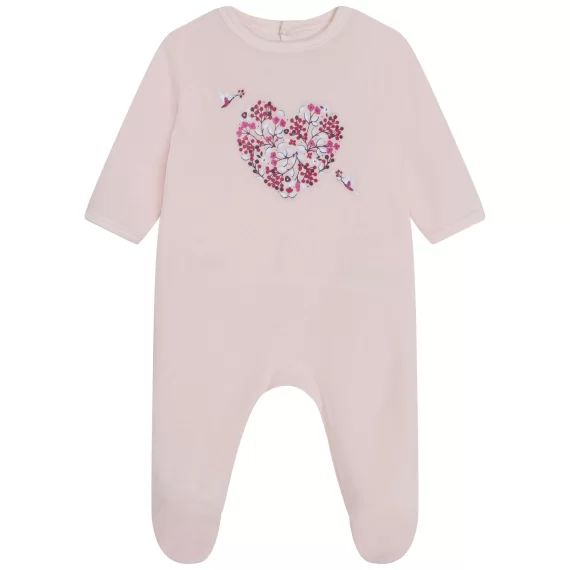 Pyjama en velours Fille Rose