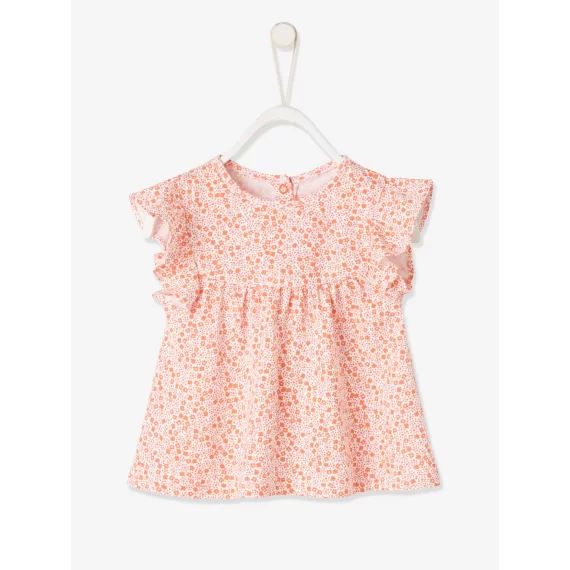 T-shirt imprimé fleurs bébé orange imprimé