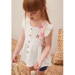 Blouse Bébé En Gaze De Coton Lipsi Rose