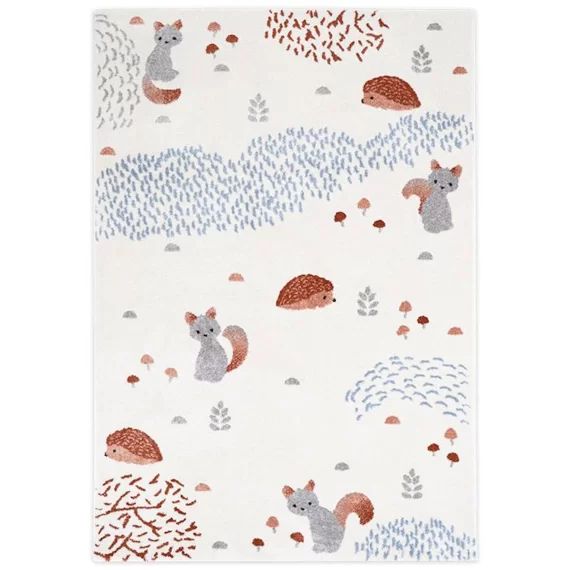 Tapis Enfant Forest Dream Par Nattiot – 120 X 170 Cm – Bleu Bleu