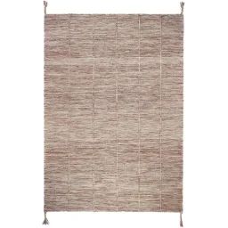 Tapis Laine Contemporain Lhena Brun