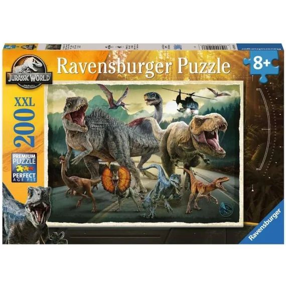 Puzzle L&rsquo;univers De Jurassic World 200 Pcs Xxl Noir