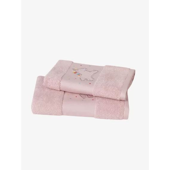 Serviette de bain Licorne rose clair