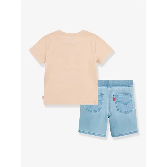 Ensemble bébé T-shirt + short LVB Solid Full Zip Hoodie Levi&rsquo;s® beige
